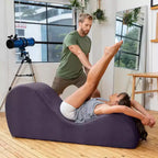 Avana Chaise Longue Elegante per Yoga - Prodotto negli USA - Ottima per Stretching, Rilassamento, Esercizi e Altro, 60P x 18L x 26A pollici, Grigio Chiaro