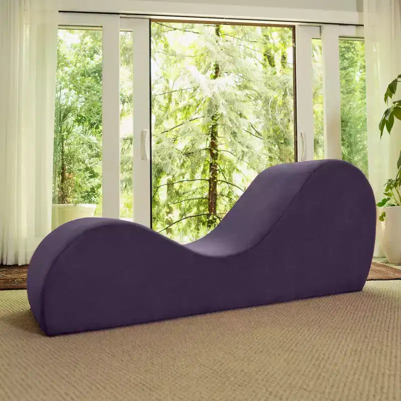 Avana Chaise Longue Elegante per Yoga - Prodotto negli USA - Ottima per Stretching, Rilassamento, Esercizi e Altro, 60P x 18L x 26A pollici, Grigio Chiaro