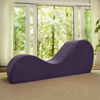 Avana Chaise Longue Elegante per Yoga - Prodotto negli USA - Ottima per Stretching, Rilassamento, Esercizi e Altro, 60P x 18L x 26A pollici, Grigio Chiaro