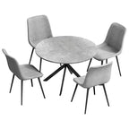 EROMMY Ensemble table à manger ronde 47.2, Table de cuisine moderne avec 4 chaises
