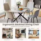 EROMMY Ensemble table à manger ronde 47.2, Table de cuisine moderne avec 4 chaises
