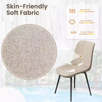 EROMMY Ensemble table à manger ronde 47.2, Table de cuisine moderne avec 4 chaises