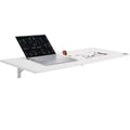 VEVOR Wall Mounted Folding Table, 43.31 x 18.11 Wall Mount Drop Leaf Table, Floating Desk with Iron Bracket, Fold Down Desk
