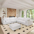 Oversized 160 Cloud Modular Sectional Sofa with Storage Ottomans, 6seaters Convertible Couch Deep Seat Couches for Living Room 6seaters