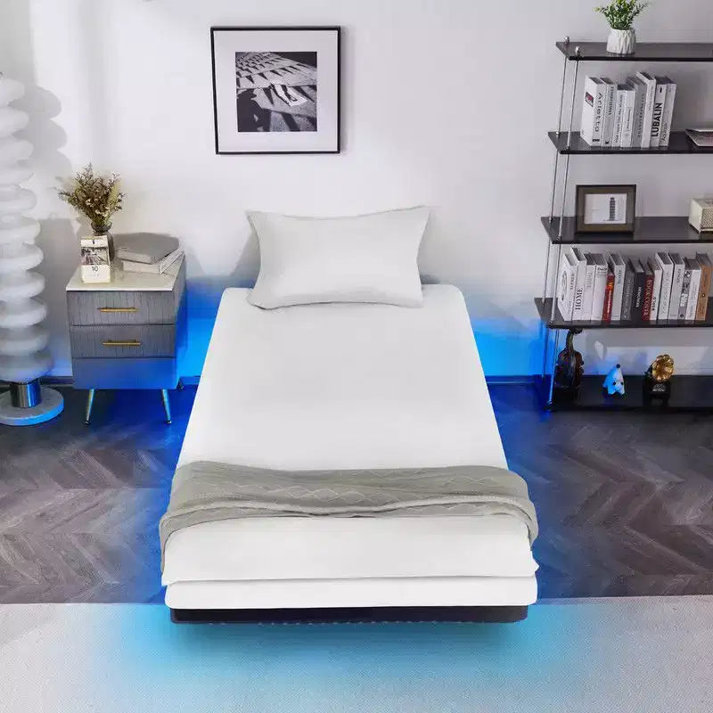 Lit Flottant Double Karl Home avec Station de Recharge USB et Lumière LED