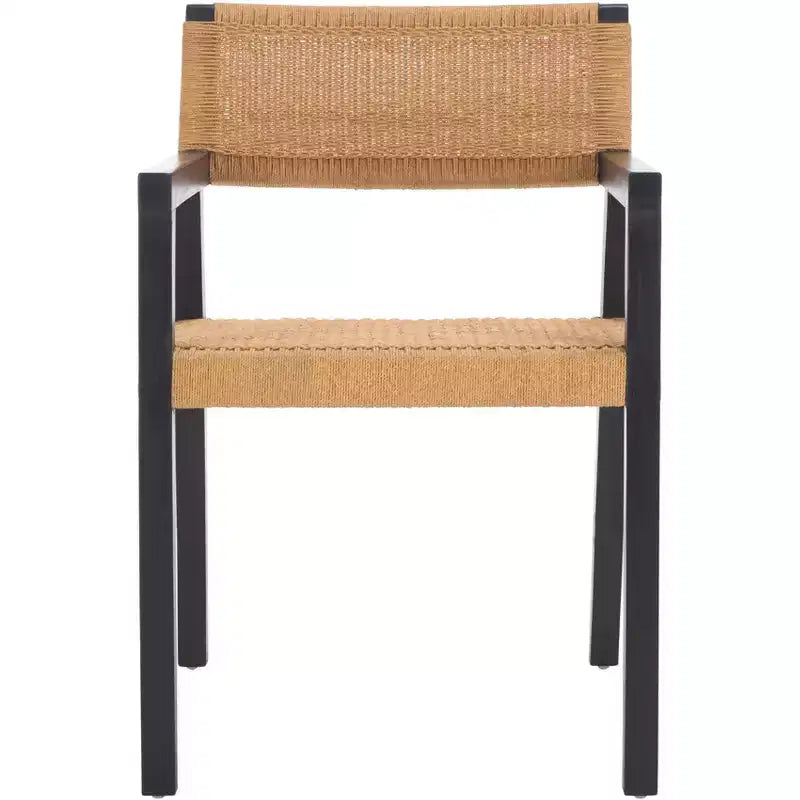 Jolene Woven Rope Dining Chair - DCH1015 - Black/Natural - Safavieh