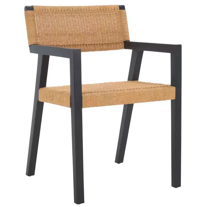 Chaise de salle à manger en corde tressée Jolene - DCH1015 - Noir/Naturel - Safavieh