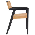 Sedia da pranzo Jolene in corda intrecciata - DCH1015 - Nero/Naturale - Safavieh