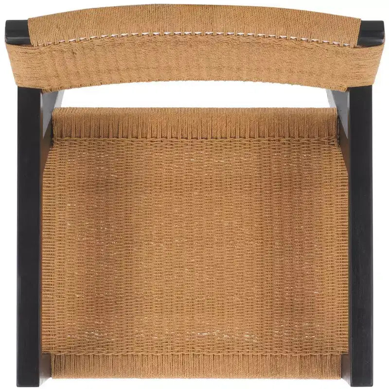 Sedia da pranzo Jolene in corda intrecciata - DCH1015 - Nero/Naturale - Safavieh