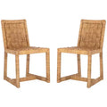 Jermaine Woven Dining Chair (Set of 2) - SFV1308 - Natural - Safavieh Couture