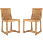 Jermaine Woven Dining Chair (Set of 2) - SFV1308 - Natural - Safavieh Couture