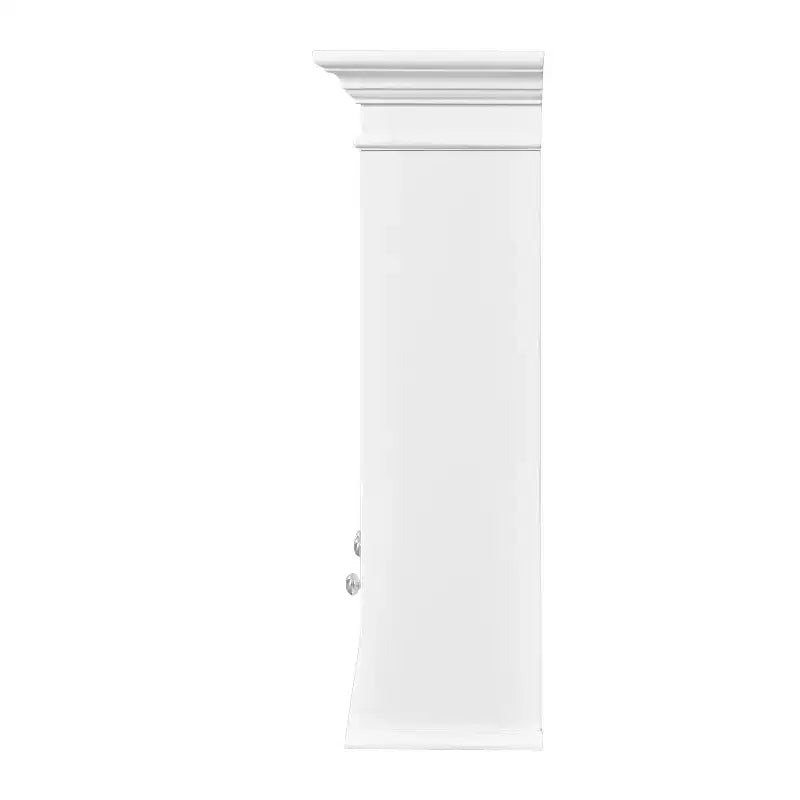 Armadietto dei Medicinali 40W con Specchio, Armadietto da Bagno con Ripiani Regolabili e Ante in Vetro, Armadietto a Specchio da Parete, Bianco - ModernLuxe