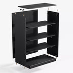 Mobile credenza accentato in legno 49*31*16, organizer portaoggetti con ripiani regolabili per cucina, camera da letto, soggiorno, sala da pranzo