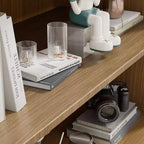 Mobile credenza accentato in legno 49*31*16, organizer portaoggetti con ripiani regolabili per cucina, camera da letto, soggiorno, sala da pranzo