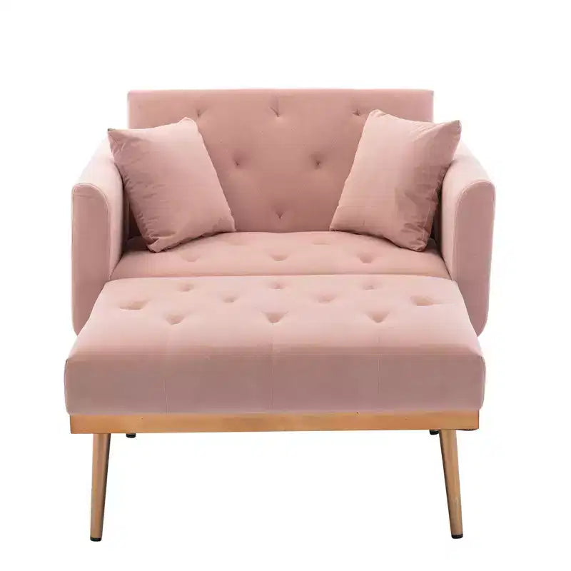 Poltrona moderna Okak, poltrona chaise longue d'accento in stile classico e alla moda per soggiorno e camera da letto d'albergo