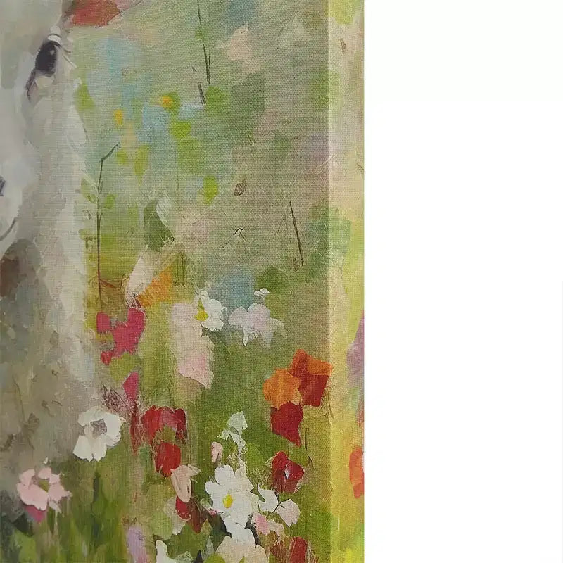 MAYEERTY Tableau mural en toile d'agneau coloré