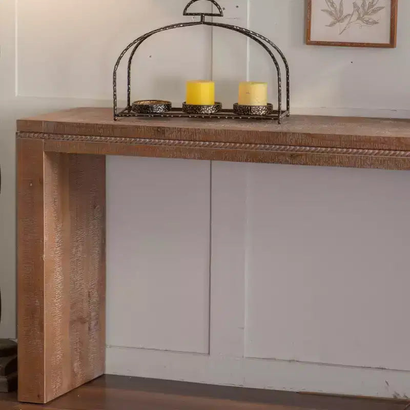 Consolle rettangolare stretta GDFStudio Nick Rustic 63 in legno