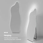 Specchio Infinito 3 Colori 63x24, Specchio LED da Bagno per Bagno, Ingresso Camera da Letto, Soggiorno/Camerino