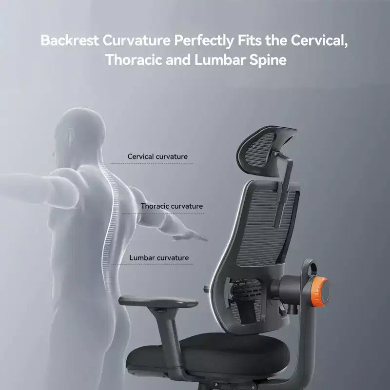 Sedia da ufficio ergonomica Newtral - Nera