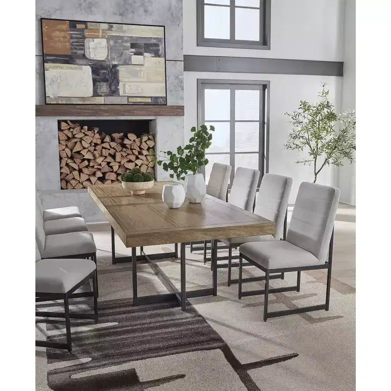 Signature Design by Ashley Sedie da pranzo moderne imbottite Tomtyn, set da 2, beige