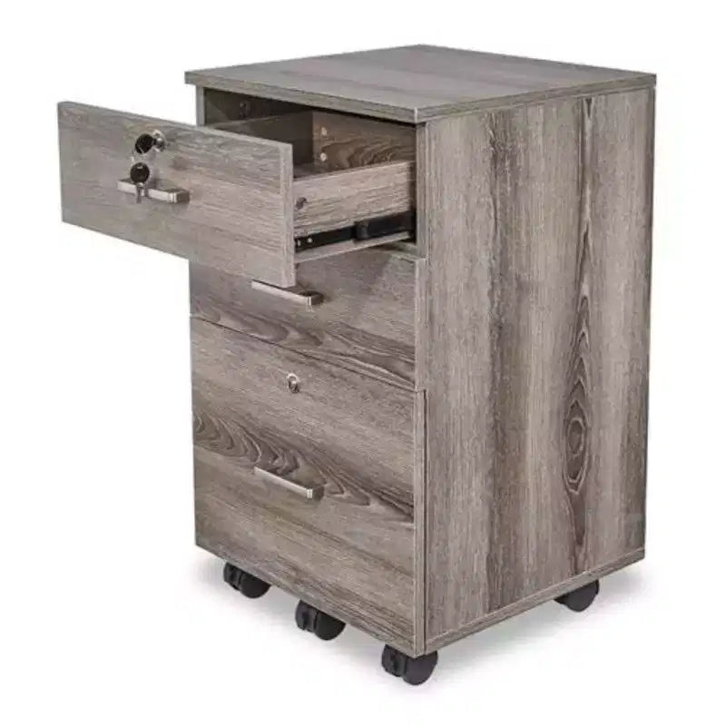 Karl Home 3-Drawer Gray MDF 15.75in. W Vertical File Cabinet