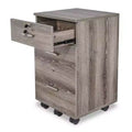 Karl Home 3-Drawer Gray MDF 15.75in. W Vertical File Cabinet