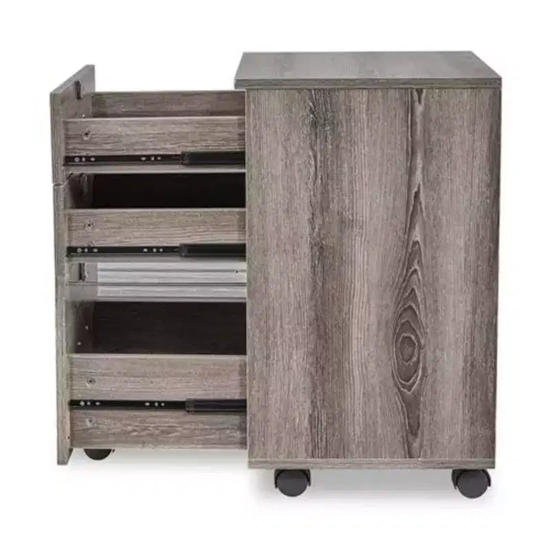 Mobile archivio verticale Karl Home a 3 cassetti in MDF grigio, larghezza 40 cm