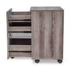 Mobile archivio verticale Karl Home a 3 cassetti in MDF grigio, larghezza 40 cm