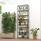 Karl Home 8 Tier Heavy Duty Adjustable Metal Traneka 70.87inch H Wire Shelving Unit With Wheels 1344 LBS NSF