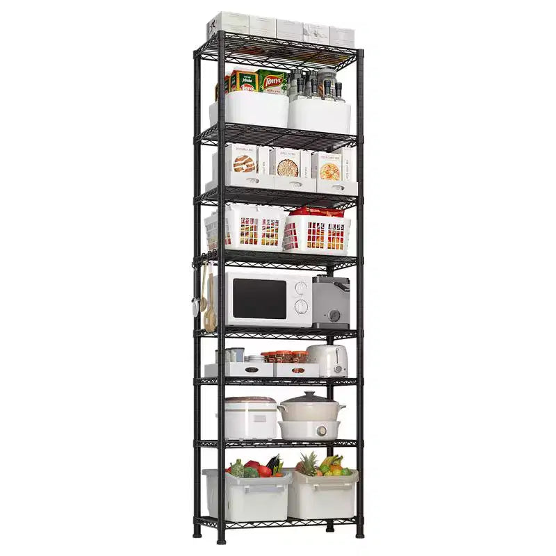 Karl Home Étagère métallique robuste à 8 niveaux avec roues Traneka 180 cm (70,87 po) H, capacité 610 kg (1344 lb), certifiée NSF