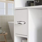 HOMCOM Armadietto da Bagno Salvaspazio Sopra il Water, Mobile Bagno con 2 Ante, Porta Carta Igienica, Organizzatore per Bagno Verticale Indipendente