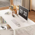 Scrivania da Ufficio a Pedistallo Singolo Famapy: Postazione di Lavoro Modulare con Organizzatore a 3 Cassetti, Ripiano Aperto e Spazio di Archiviazione Regolabile Scrivania per Computer per l'Home Office