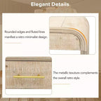 Tavolo Consolle con Silhouette Retro Unica e Stile Aperto, Due Cassetti Superiori (Finitura Legno Naturale)