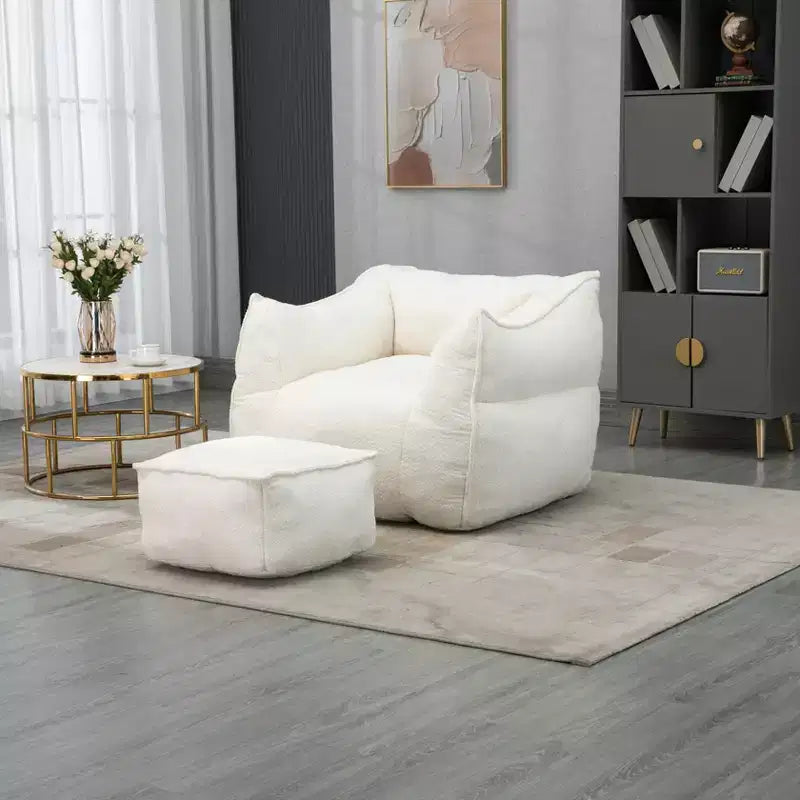 MAYEERTY Bean Bag Chair Lazy Sofa/Footstool for Adults/Kids (Indoor/Outdoor Use)