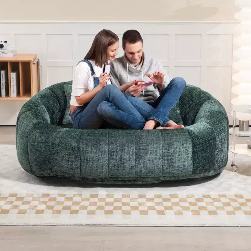 MAYEERTY Poltrona Sacco Pouf/Poggiapiedi per Adulti/Bambini (Uso Interno/Esterno)