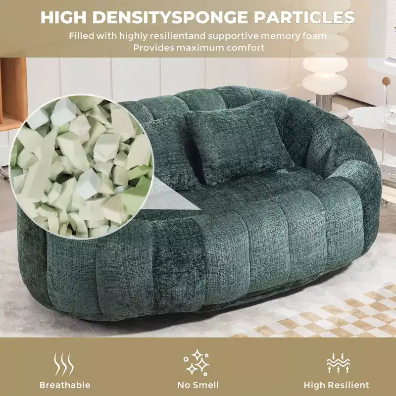 MAYEERTY Poltrona Sacco Pouf/Poggiapiedi per Adulti/Bambini (Uso Interno/Esterno)
