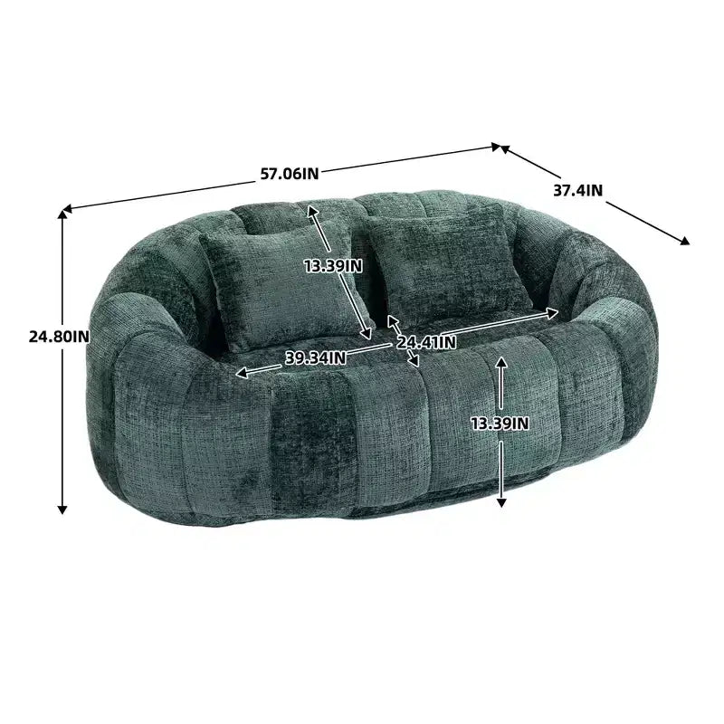 MAYEERTY Poltrona Sacco Pouf/Poggiapiedi per Adulti/Bambini (Uso Interno/Esterno)