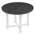 Set da pranzo allungabile Whisen da 5 pezzi per 4 persone, tavolo da pranzo rotondo per 4 persone con sedie imbottite