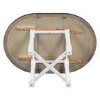 Set da pranzo allungabile Whisen da 5 pezzi per 4 persone, tavolo da pranzo rotondo per 4 persone con sedie imbottite