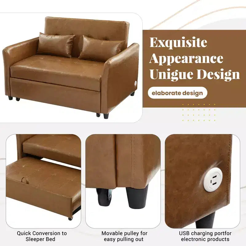 Poltrona letto regolabile Whisen 51.57 con 3 porte USB