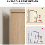 Commode double à 6 tiroirs pour chambre à coucher, commode moderne grise avec poignées encastrées, organisateur de rangement en bois pour salon, chambre d'enfant, couloir ou entrée
