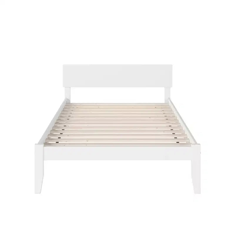Letti HomeStock Full Size con testiera, finitura bianca