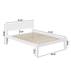Letti HomeStock Full Size con testiera, finitura bianca