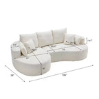 Christopher Knight Home Shamus, canapé d'angle moderne et douillet à 4 places avec 7 coussins
