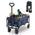 Karl Home 29.3'' W Blue Garden Cart Portable Collapsible Utility Wagon