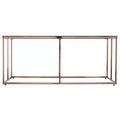 Nicholance Contemporary Glass-Top Cocktail Table - Champagne - SEI