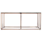 Nicholance Contemporary Glass-Top Cocktail Table - Champagne - SEI