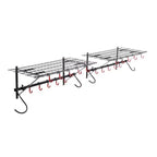 VEVOR Bike Storage Rack, 4 Bike Racks, Wall Mount Bike Storage Hanger with 2 Shelves, Home and Garage Organizer, Customizable for Various Bike Sizes