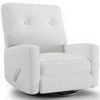 Garvee Poltrona Reclinabile Girevole a 360° per Adulti, Dondolo per Culla per Soggiorno, Camera da Letto, Ufficio, Lino