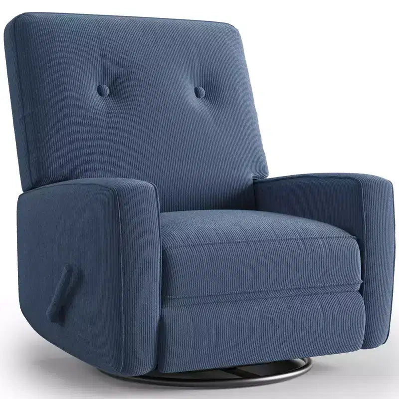 Garvee Poltrona Reclinabile Girevole a 360° per Adulti, Dondolo per Culla per Soggiorno, Camera da Letto, Ufficio, Lino
